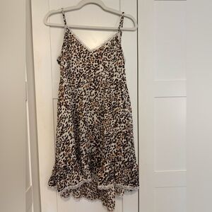 POL Animal Print Slip Dress